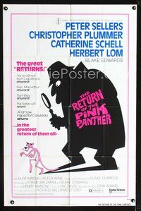 3f773 RETURN OF THE PINK PANTHER one-sheet movie poster '75 Peter Sellers