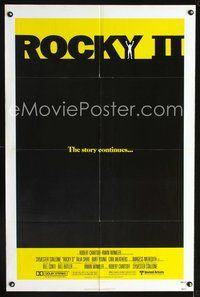 3f783 ROCKY II one-sheet movie poster '79 Sylvester Stallone & Carl Weathers fight! boxing sequel!