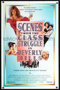 3f801 SCENES FROM THE CLASS STRUGGLE IN BEVERLY HILLS one-sheet '89 Jacqueline Bisset, Ray Sharkey