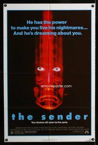 3f807 SENDER one-sheet movie poster '82 he has the power to make you live his nightmares!