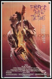 3f825 SIGN 'O' THE TIMES video one-sheet movie poster '87 concert, great image of Prince w/guitar!