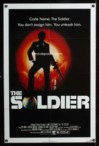 3f840 SOLDIER one-sheet movie poster '82 Ken Wahl, Lisa Cain, you don't assign him, you unleash him!