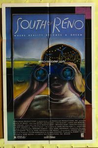 3f844 SOUTH OF RENO one-sheet movie poster '88 cool artwork image of boy w/binoculars!