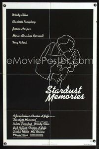 3f848 STARDUST MEMORIES one-sheet movie poster '80 directed by Woody Allen, sexy Charlotte Rampling!