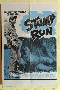 3f859 STUMP RUN one-sheet poster '60 great images of Edgar Buchanan & Slim Pickens as hillbillies!