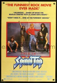 3f890 THIS IS SPINAL TAP one-sheet movie poster '84 Rob Reiner heavy metal rock & roll cult classic!