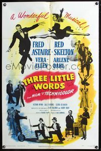 3f896 THREE LITTLE WORDS one-sheet '50 Fred Astaire, Red Skelton & super sexy dancing Vera-Ellen!
