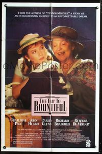 3f921 TRIP TO BOUNTIFUL one-sheet movie poster '85 Geraldine Page, Rebecca De Mornay