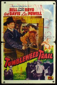 3f925 TUMBLEWEED TRAIL one-sheet movie poster '42 Bill 