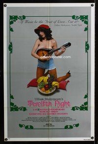 3f928 TWELFTH NIGHT one-sheet movie poster '81 Eros Perversion, Shakespearean x-rated sexploitation!