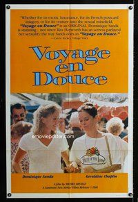 3f954 VOYAGE EN DOUCE one-sheet movie poster '81 Michel Deville, Dominique Sanda, Geraldine Chaplin