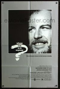 3f976 WHOSE LIFE IS IT ANYWAY one-sheet '81 great close-up of smiling Richard Dreyfuss, John Badham!