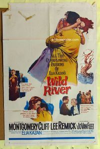 3f979 WILD RIVER one-sheet movie poster '60 directed by Elia Kazan, Montgomery Clift, Lee Remick