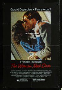 3f987 WOMAN NEXT DOOR one-sheet '81 Francois Truffaut's La Femme d'a cote, Gerard Depardieu, Ardant