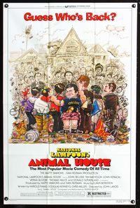 3g032 ANIMAL HOUSE style A one-sheet R79 John Belushi, Landis classic, art by Nick Meyerowitz!