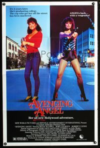 3g054 AVENGING ANGEL one-sheet movie poster '85 Betsy Russell returns as hooker/college student!