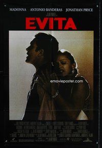 3g253 EVITA one-sheet poster '96 Madonna as Eva Peron, Antonio Banderas, Alan Parker, Oliver Stone
