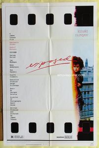 3g255 EXPOSED one-sheet poster '83 image of model Nastassia Kinski, cool exposed film poster design!