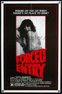 3g291 FORCED ENTRY one-sheet movie poster '75 screaming Tanya Roberts has no place to hide!