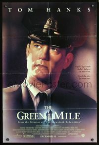 3g330 GREEN MILE DS advance 1sh '99 Tom Hanks, Michael Clarke Duncan, Stephen King prison fantasy!