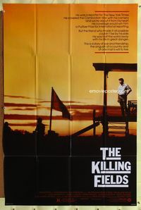 3g431 KILLING FIELDS one-sheet poster '84 Roland Joffe, Sam Waterston, John Malkovich, cool image!