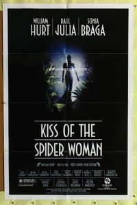 3g435 KISS OF THE SPIDER WOMAN 1sheet '85 Sonia Braga, William Hurt, Raul Julia, really cool image!
