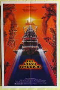 3g477 MAD MAX 2: THE ROAD WARRIOR 1sh '81 Mel Gibson returns as Mad Max, awesome art by Commander!
