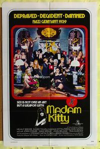 3g478 MADAM KITTY 1sh '76 x-rated, depraved, decadent, damned, sex is not only an art but a weapon!