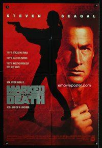 3g490 MARKED FOR DEATH one-sheet poster '90 tough guy Steven Seagal is a good cop in a bad mood!