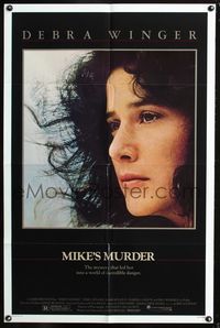 3g515 MIKE'S MURDER one-sheet movie poster '83 great close-up of worried Debra Winger, Mark Keyloun