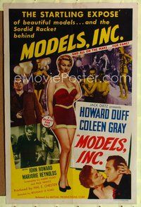 3g529 MODELS INC one-sheet '52 sexy Coleen Gray is on the make for fame and her beauty is for sale!
