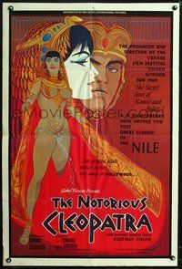 3g586 NOTORIOUS CLEOPATRA one-sheet movie poster '70 sexy Marshall artwork of Egyptian Sonora!