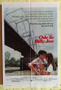 3g591 ODE TO BILLY JOE one-sheet poster '76 Robby Benson loves Glynnis O'Connor in southern drama!