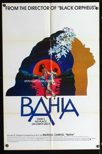 3g064 BAHIA one-sheet '75 Marcel Camus' Os Pastores Da Noite, really cool art of dancing couple!