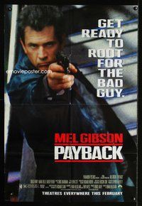 3g624 PAYBACK advance; ds one-sheet movie poster '98 cool image of 