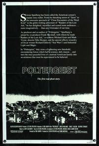 3g645 POLTERGEIST int'l one-sheet movie poster '82 Tobe Hooper & Steven Spielberg horror thriller!