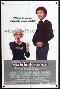 3g669 RABBIT TEST one-sheet '78 great wacky image of director Joan Rivers, pregnant Billy Crystal!