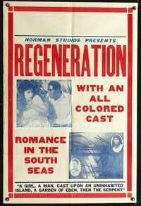 3g682 REGENERATION one-sheet '23 colored beauty Stella Mayo romance at sea w/all colored cast!