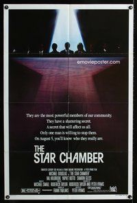 3g797 STAR CHAMBER one-sheet movie poster '83 judge Michael Douglas, cool image of shadowy judges!