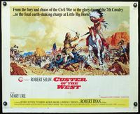 3h393 CUSTER OF THE WEST half-sheet movie poster '68 Robert Shaw as the Civil War's famous General!