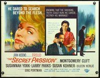 3h436 FREUD half-sheet movie poster '63 Montgomery Clift, Susannah York, The Secret Passion!