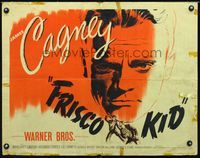 3h437 FRISCO KID half-sheet movie poster R44 wonderful huge artwork portrait of James Cagney!