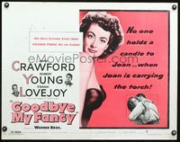 3h446 GOODBYE MY FANCY half-sheet movie poster '51 sexy Joan Crawford, Robert Young, Frank Lovejoy