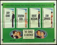 3h448 GRASS IS GREENER half-sheet poster '61 Cary Grant, Deborah Kerr, Robert Mitchum, Jean Simmons