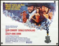 3h449 GREAT TRAIN ROBBERY 1/2sh '79 art of Sean Connery, Sutherland & Lesley-Anne Down by Tom Jung!