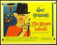 3h475 HORSE'S MOUTH half-sheet movie poster '59 great artwork of Alec Guinness, the man's a genius!
