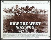 3h477 HOW THE WEST WAS WON half-sheet movie poster R70 John Ford great epic western battle artwork!