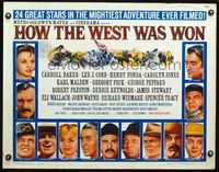 3h478 HOW THE WEST WAS WON style B half-sheet poster '64 John Ford epic, Henry Fonda, Gregory Peck!