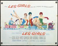 3h501 LES GIRLS style A 1/2sh '57 Gene Kelly, art of sexy Mitzi Gaynor, Kendall & Elg on tiny train!