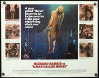 3h523 MAN CALLED HORSE half-sheet movie poster '70 Richard Harris & Sioux Native American Indians!